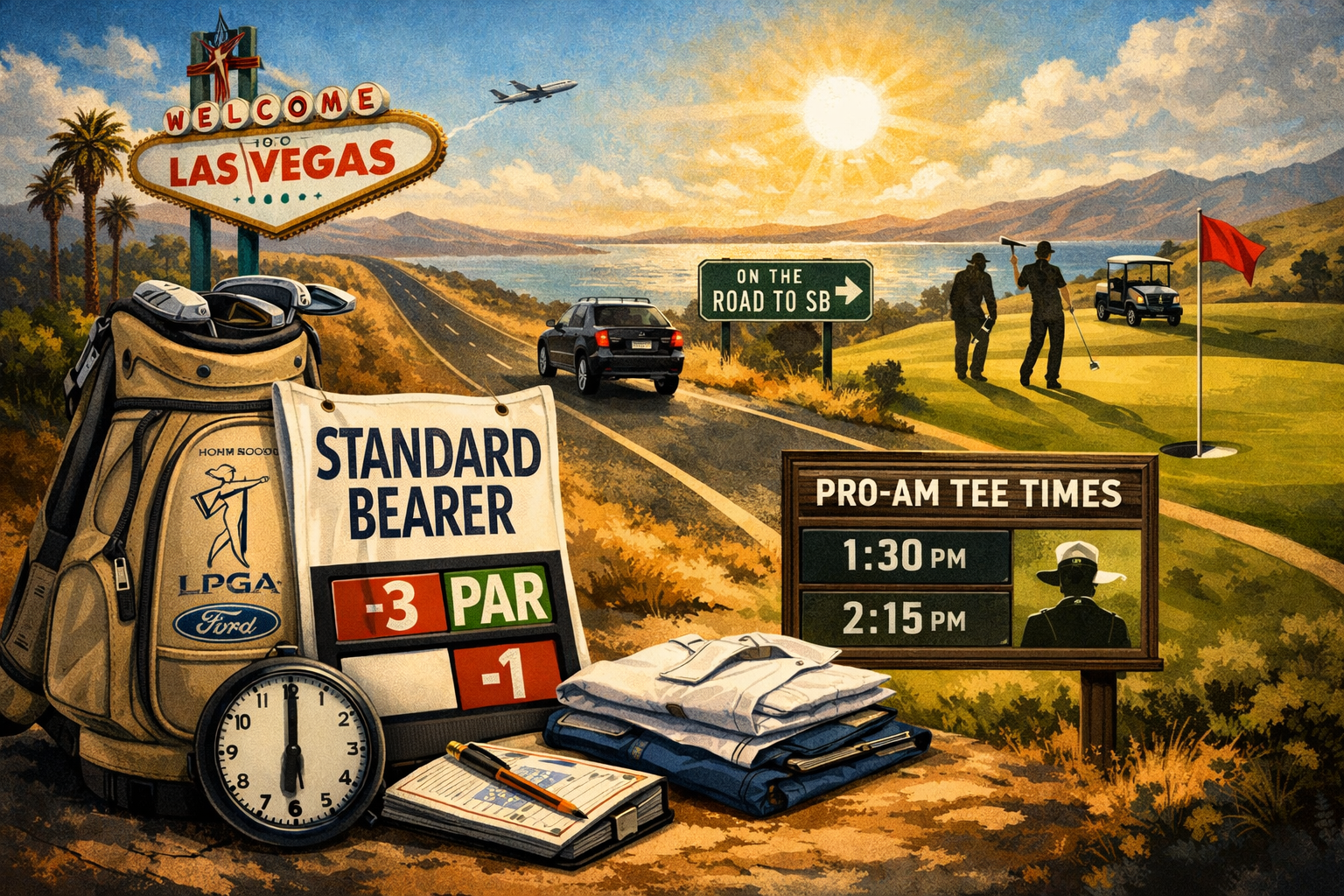 El Caballero Country Club – JM Eagle LA Championship - Volunteer Standard Bearer Aaron G Beebe