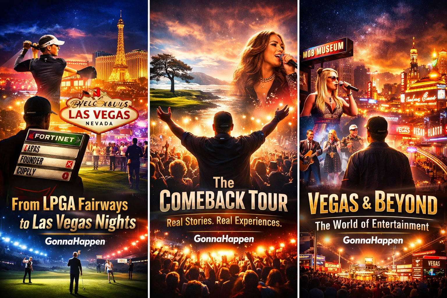 🎥 The GonnaHappen Comeback Tour  From LPGA Fairways to Las Vegas Nights  By Aaron G. Beebe – GonnaHappen